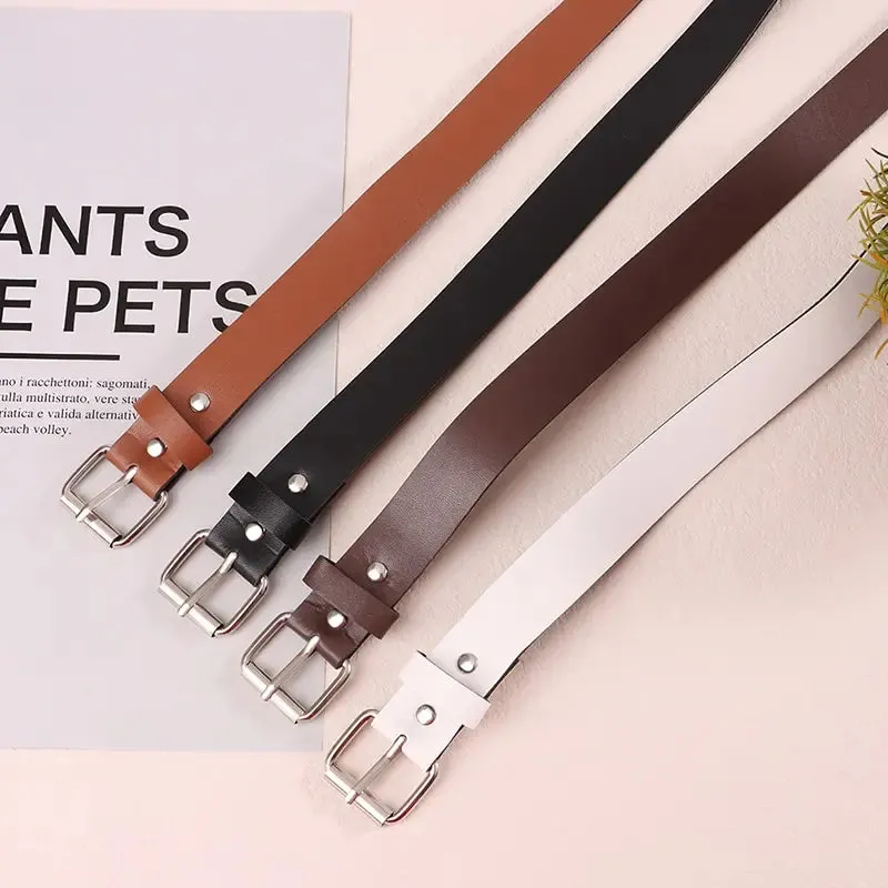 100CM PU Leather Belt Fashion Waist Belts Metal Pin Buckle Waistband Pants Decorative Belt For Jeans Clothing Accesories