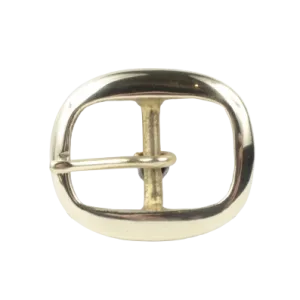 1.25 Inch 32mm Brass Oval Belt Buckle