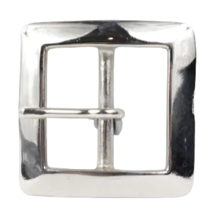 1.75 Inch 45mm Silver Square Belt Buckle