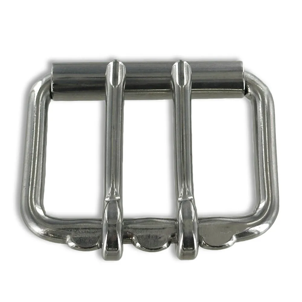 2" Nickel #17 Double Prong Buckle