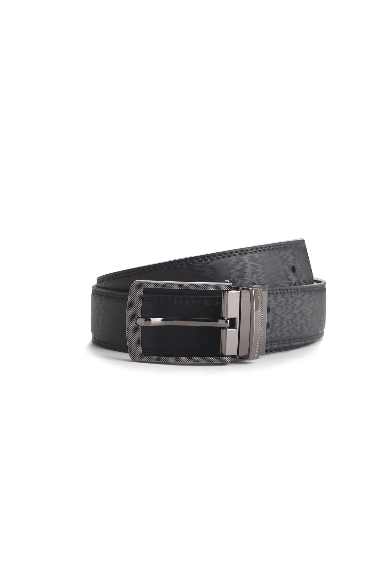 35mm Black Textured Needle Buckle [Without Strap]