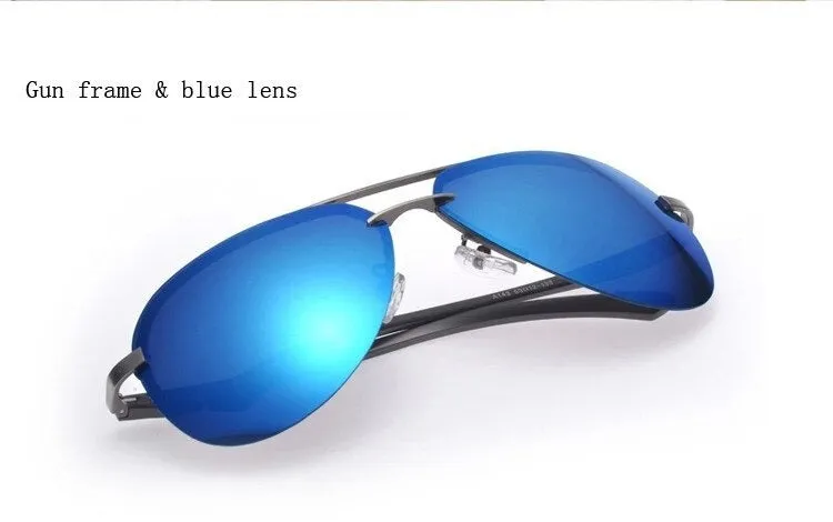 9 Colors Men's Polarized UV400 Protection Sunglasses with Metal Alloy Frame