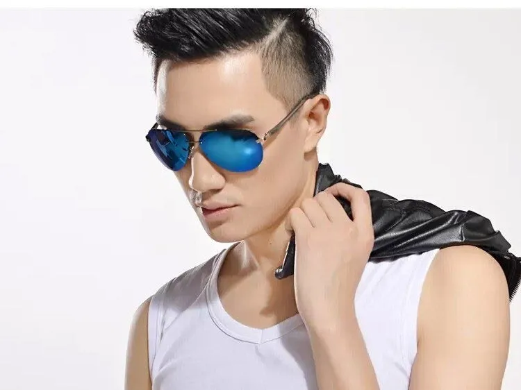 9 Colors Men's Polarized UV400 Protection Sunglasses with Metal Alloy Frame