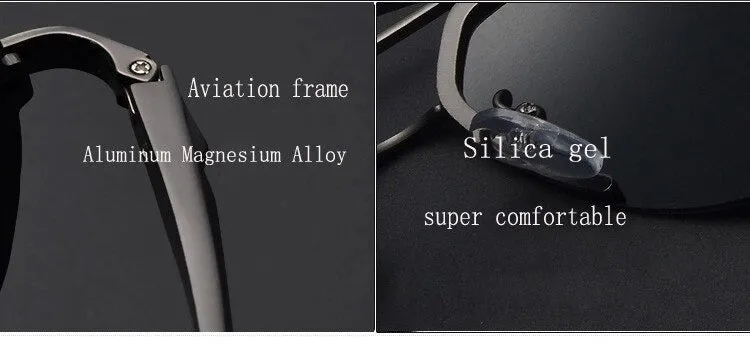 9 Colors Men's Polarized UV400 Protection Sunglasses with Metal Alloy Frame