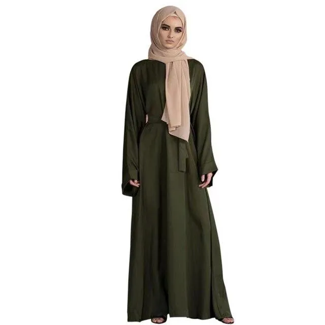 Arabic Style Woven Fabric Muslim Women's Prayer Garment Outside Wear Abaya