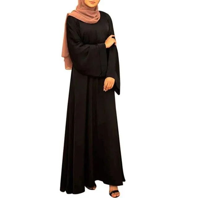 Arabic Style Woven Fabric Muslim Women's Prayer Garment Outside Wear Abaya
