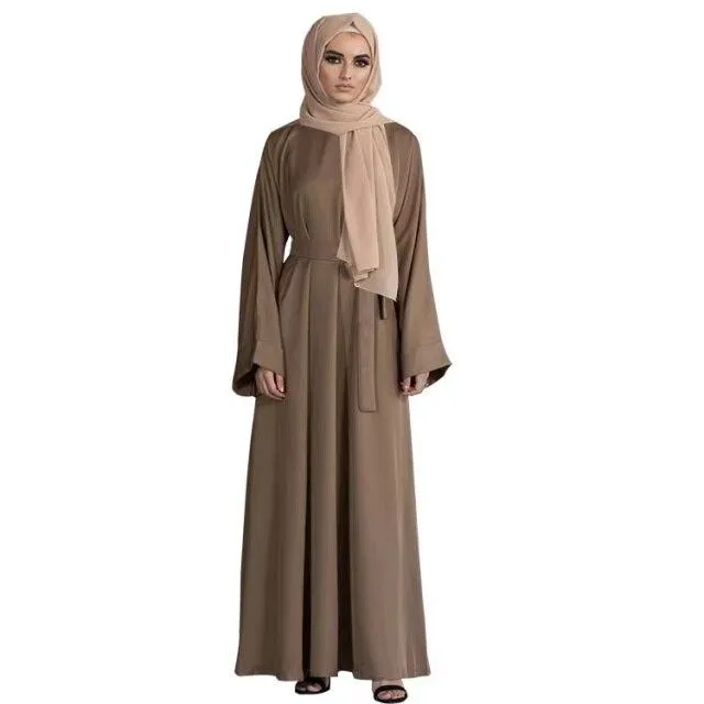 Arabic Style Woven Fabric Muslim Women's Prayer Garment Outside Wear Abaya