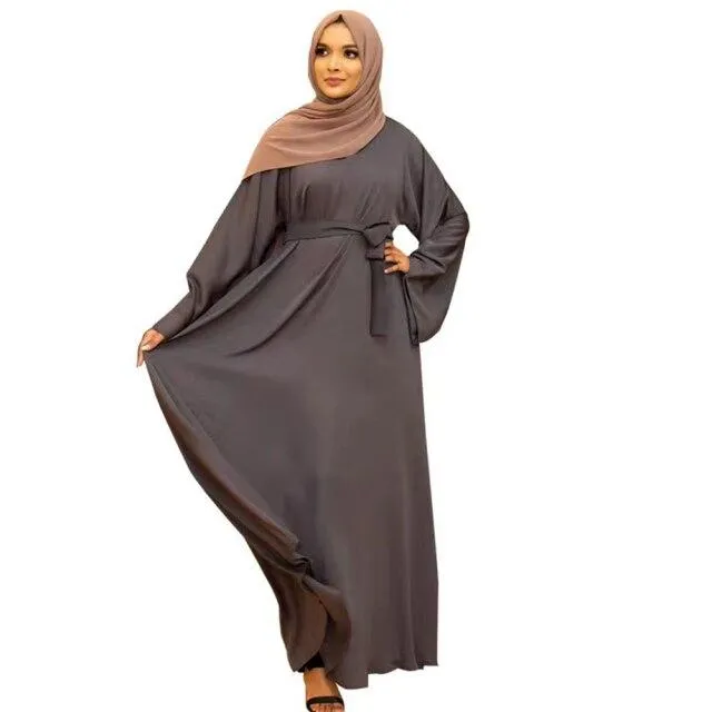 Arabic Style Woven Fabric Muslim Women's Prayer Garment Outside Wear Abaya