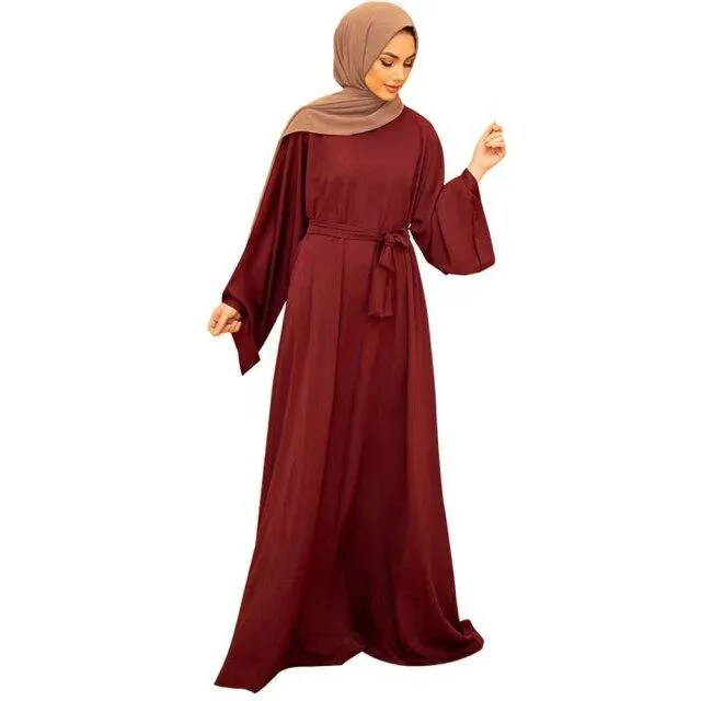 Arabic Style Woven Fabric Muslim Women's Prayer Garment Outside Wear Abaya
