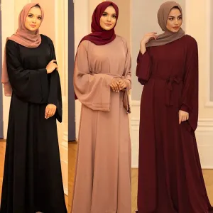 Arabic Style Woven Fabric Muslim Women's Prayer Garment Outside Wear Abaya
