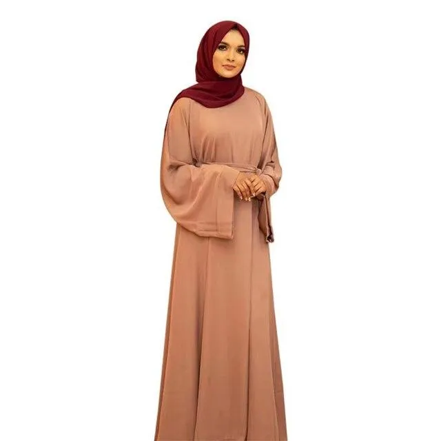 Arabic Style Woven Fabric Muslim Women's Prayer Garment Outside Wear Abaya