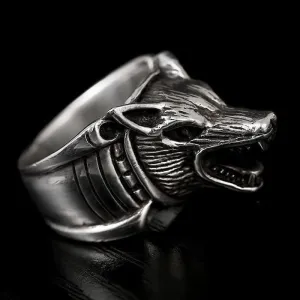 Authentic 925 Sterling Silver Retro Domineering Cool Tiger Ring for Men