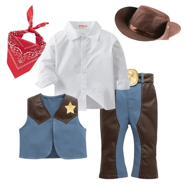 Baby Boy Cowboy Costume0-10Y, Cowboy Cosplay , Halloween Costume
