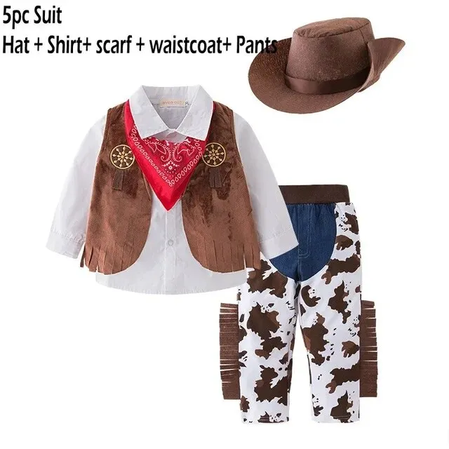 Baby Boy Cowboy Costume0-10Y, Cowboy Cosplay , Halloween Costume