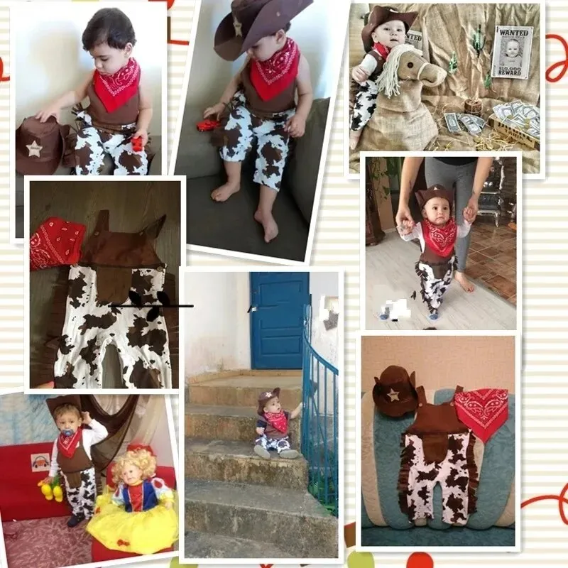 Baby Boy Cowboy Costume0-10Y, Cowboy Cosplay , Halloween Costume