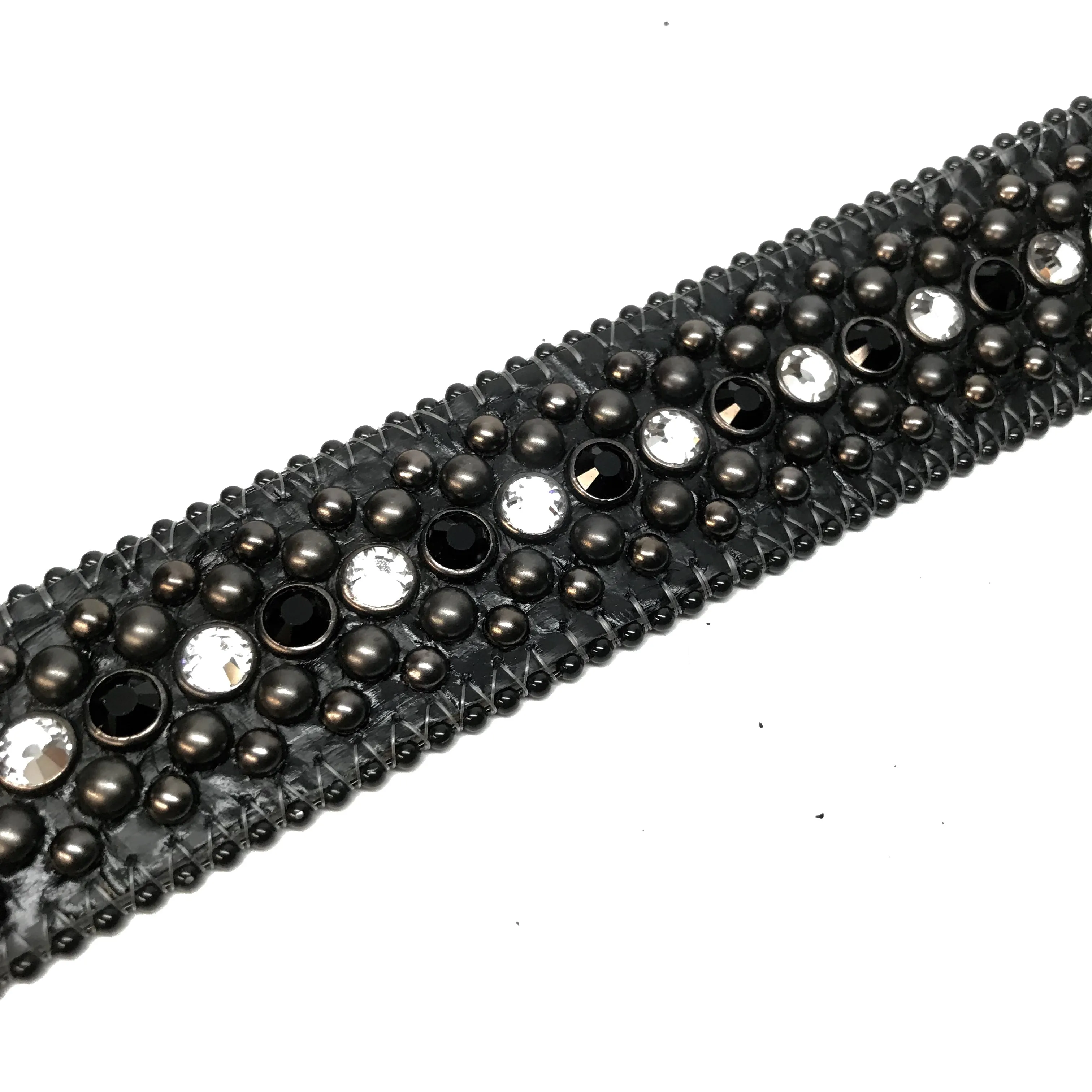 b.b. Simon Classic '8 Ball' Black Crystal Belt