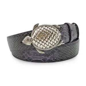 Blackberry Mock Python Effect Turtle Belt
