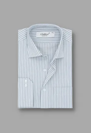 Blue striped shirt / Exec072401-08