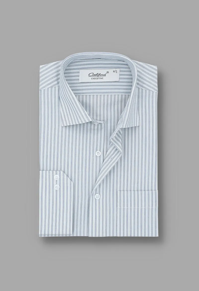 Blue striped shirt / Exec072401-08