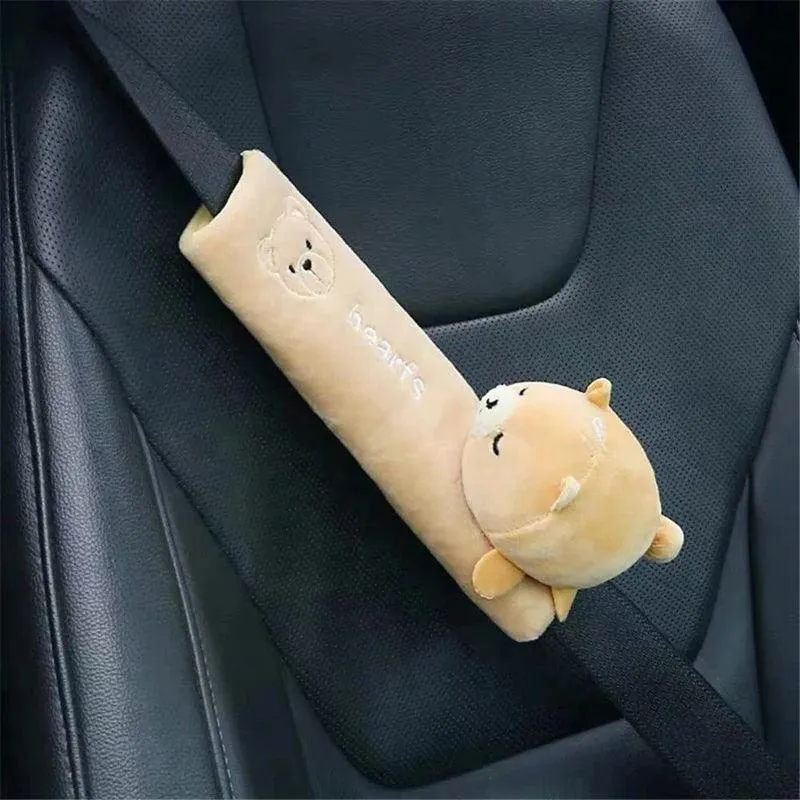 Cartoon Animal Seat Belt Cushion: Neck Support for Kids