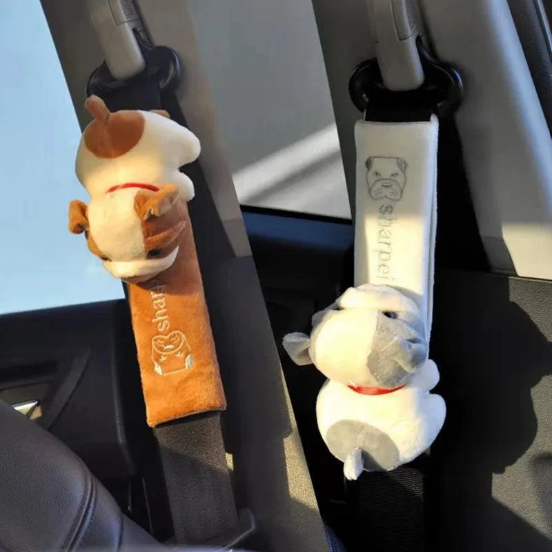 Cartoon Animal Seat Belt Cushion: Neck Support for Kids