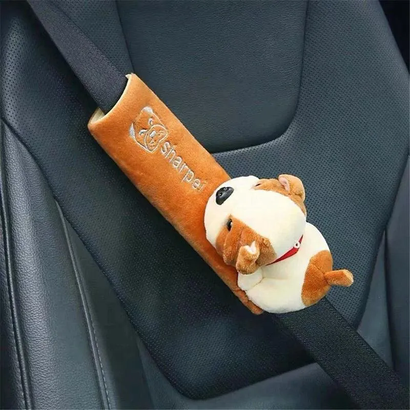 Cartoon Animal Seat Belt Cushion: Neck Support for Kids