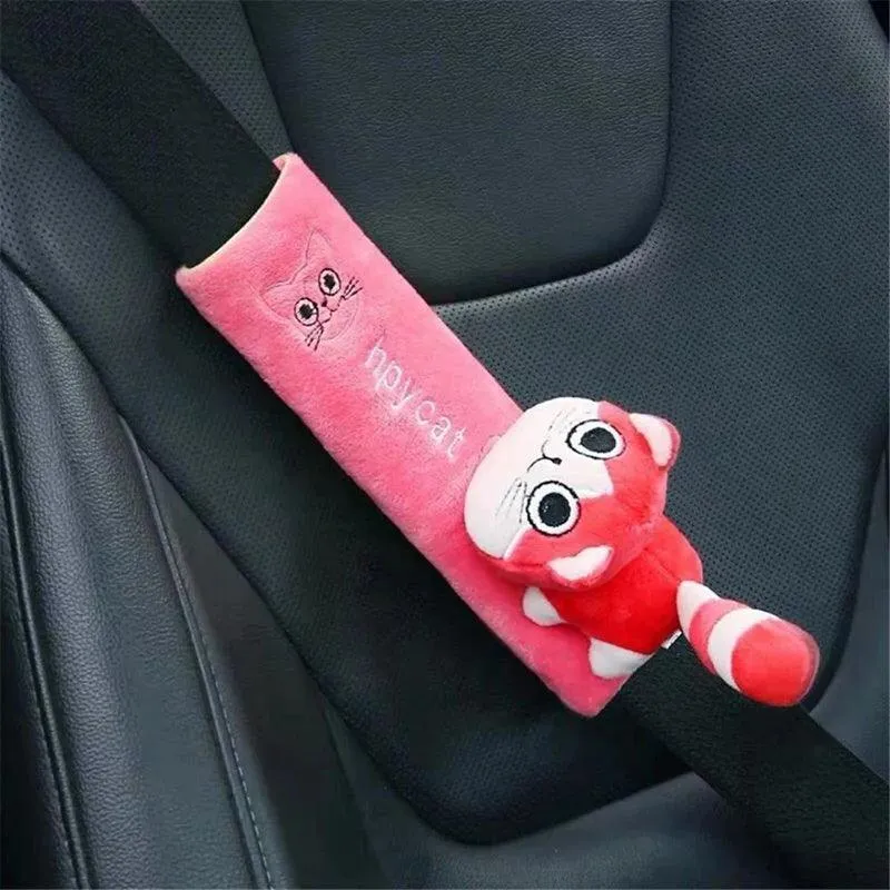 Cartoon Animal Seat Belt Cushion: Neck Support for Kids