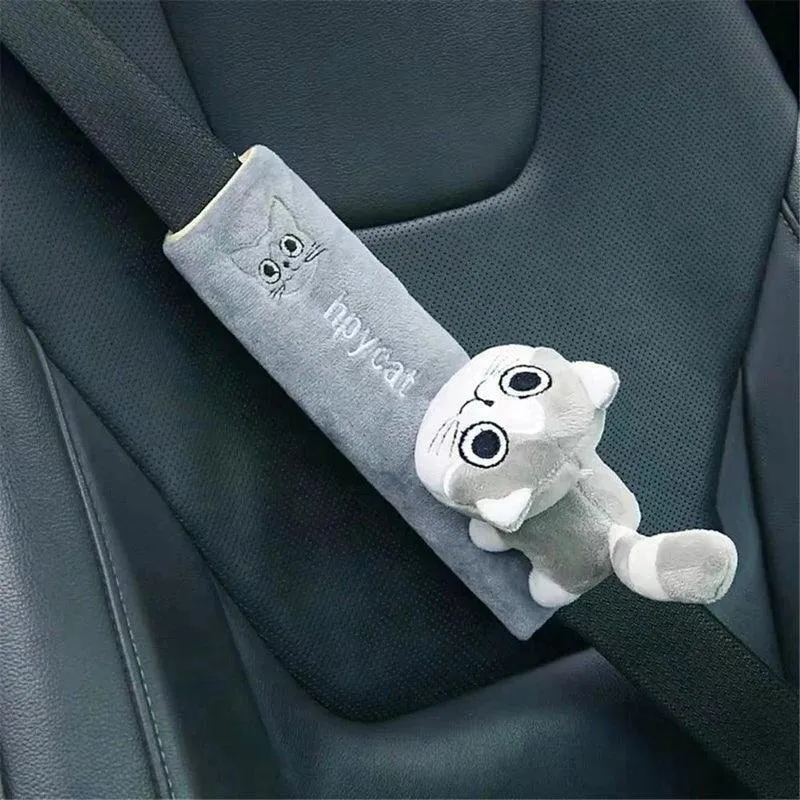 Cartoon Animal Seat Belt Cushion: Neck Support for Kids
