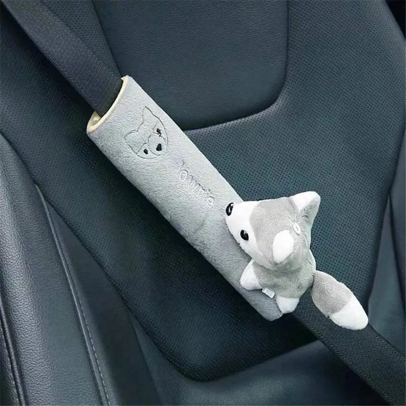 Cartoon Animal Seat Belt Cushion: Neck Support for Kids