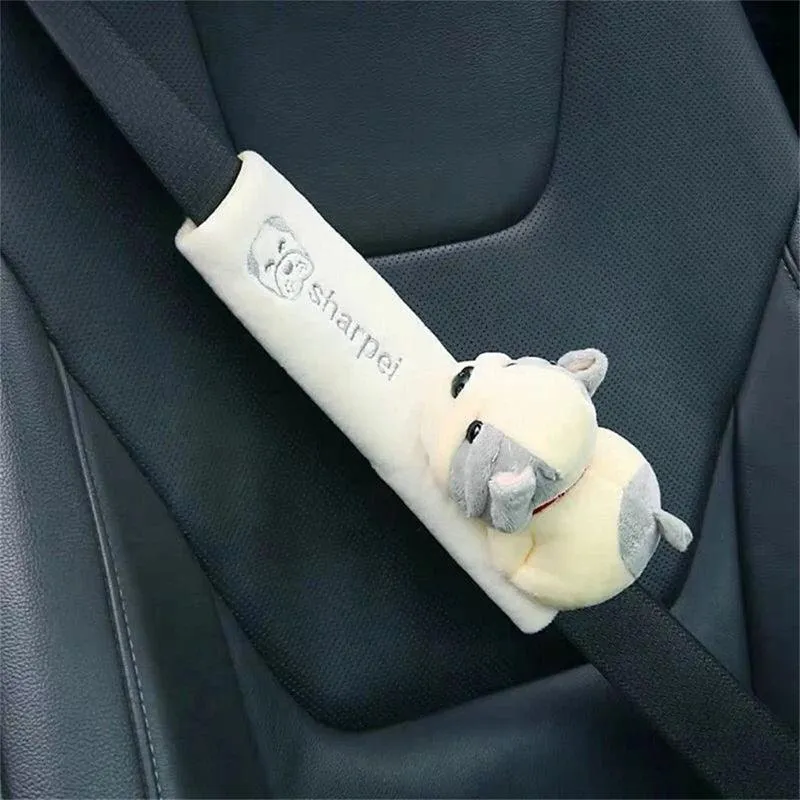 Cartoon Animal Seat Belt Cushion: Neck Support for Kids