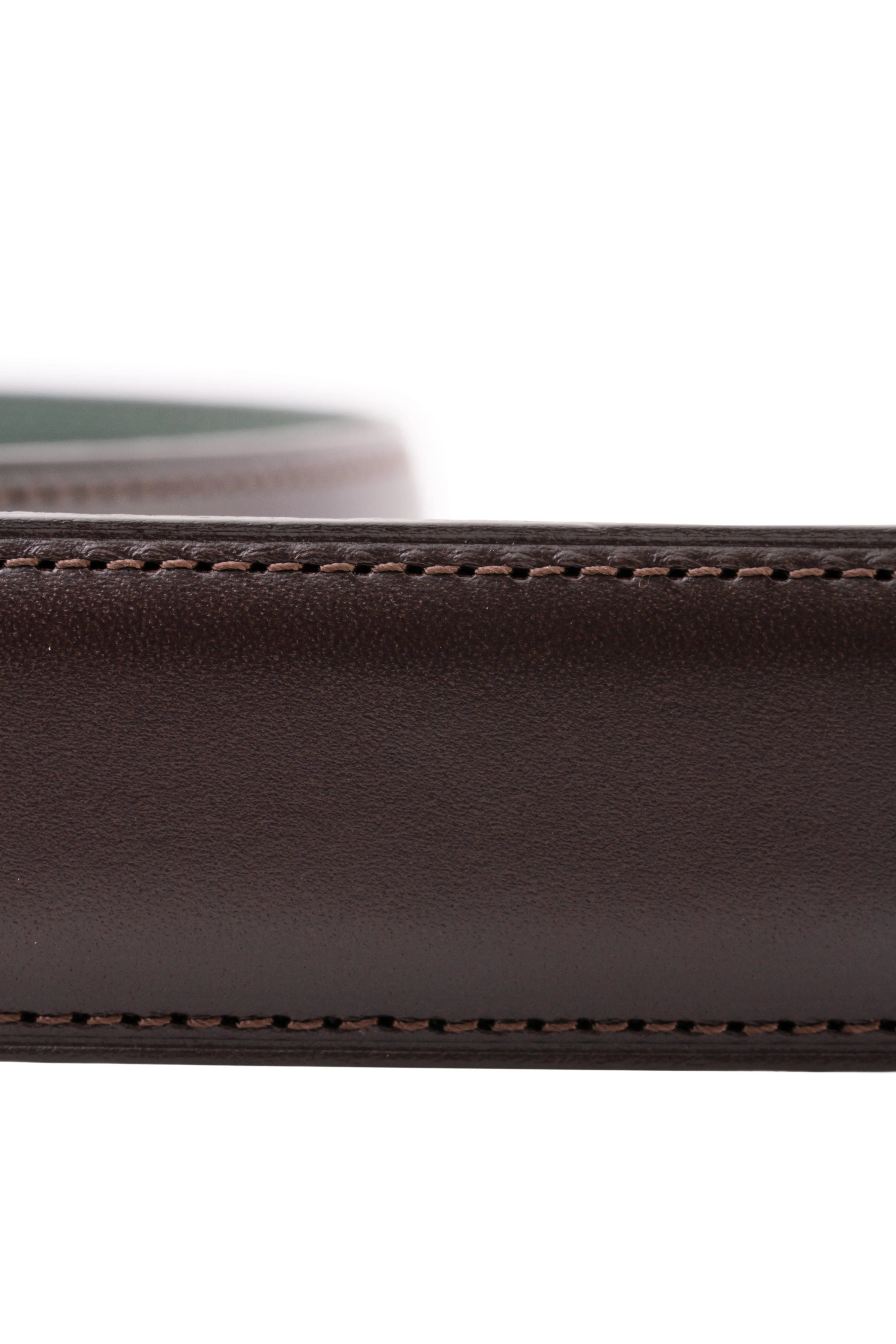 Charcoal Brown Leather Belt