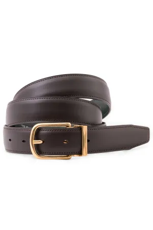 Charcoal Brown Leather Belt