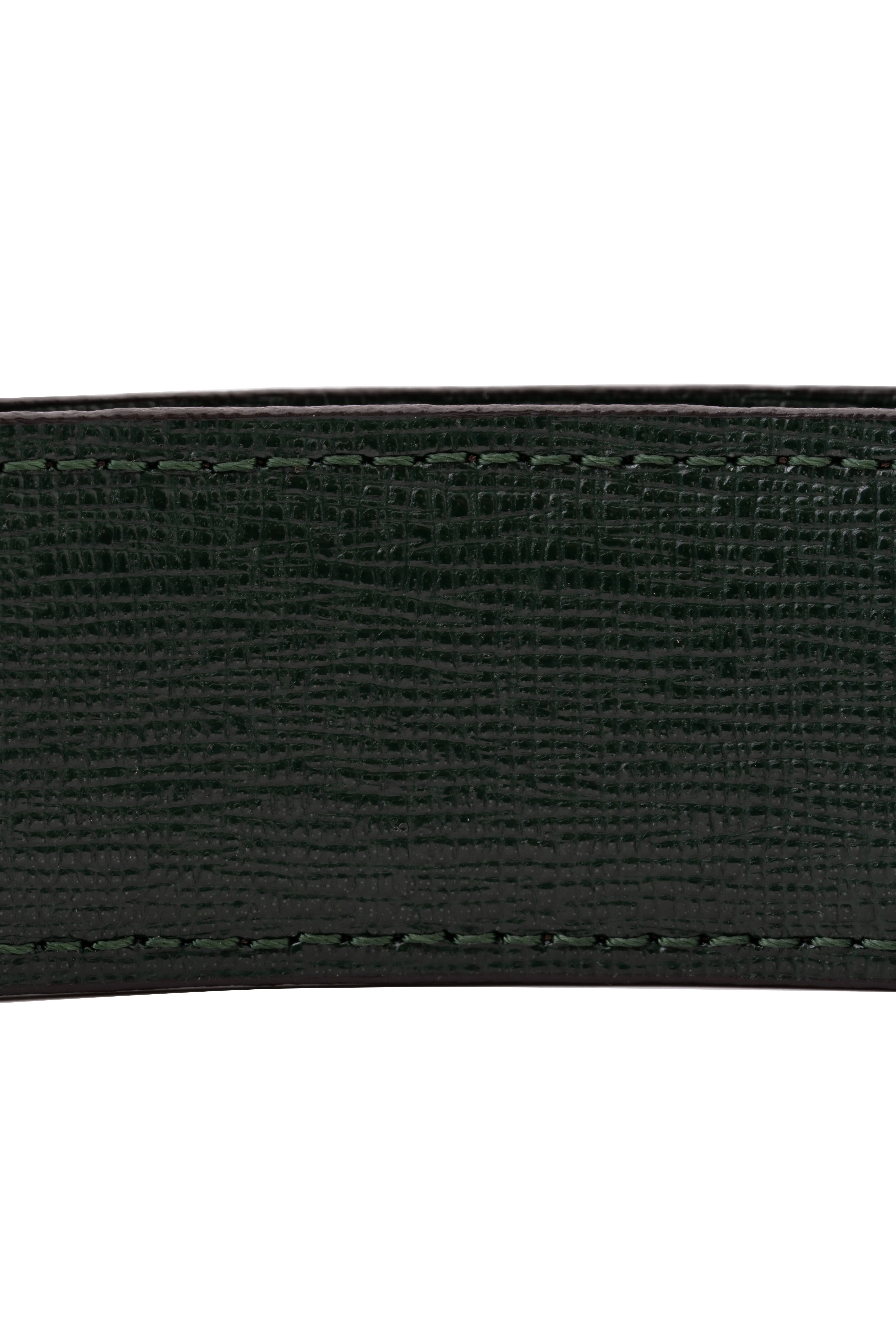Charcoal Brown Leather Belt