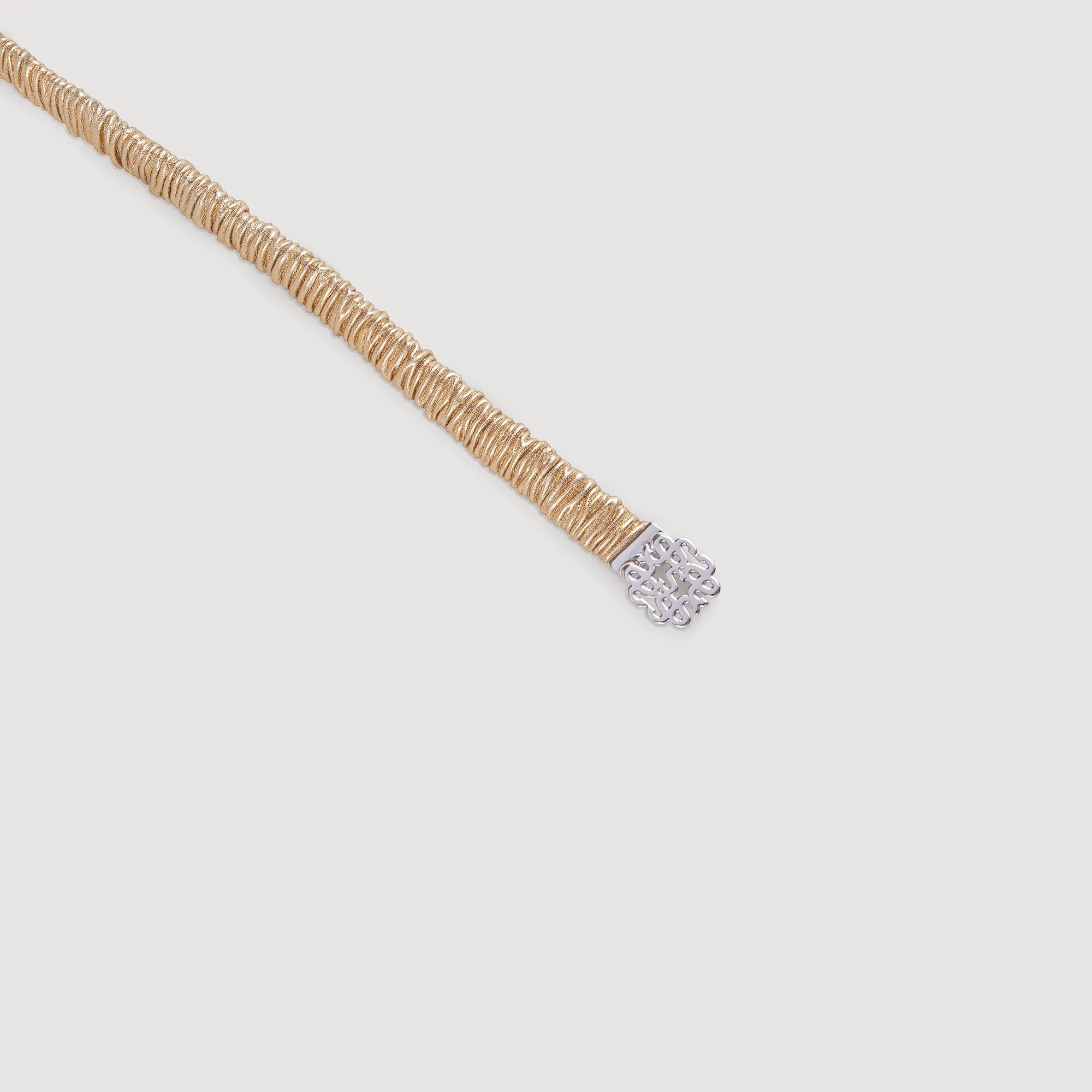 Cicily Elasticated Leather Belt Gold