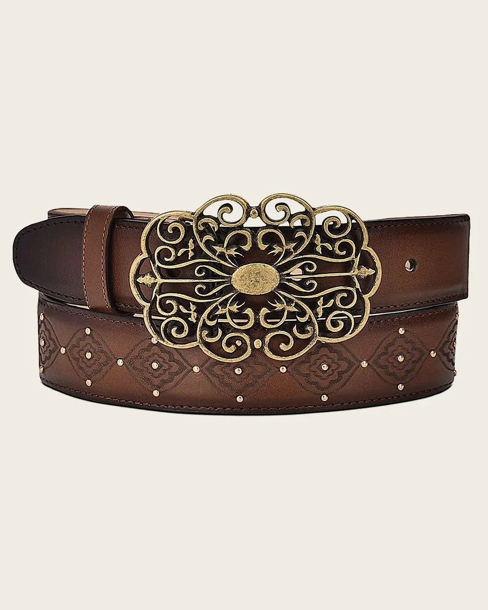 Cuadra Women's Honey Brown western belt BC245