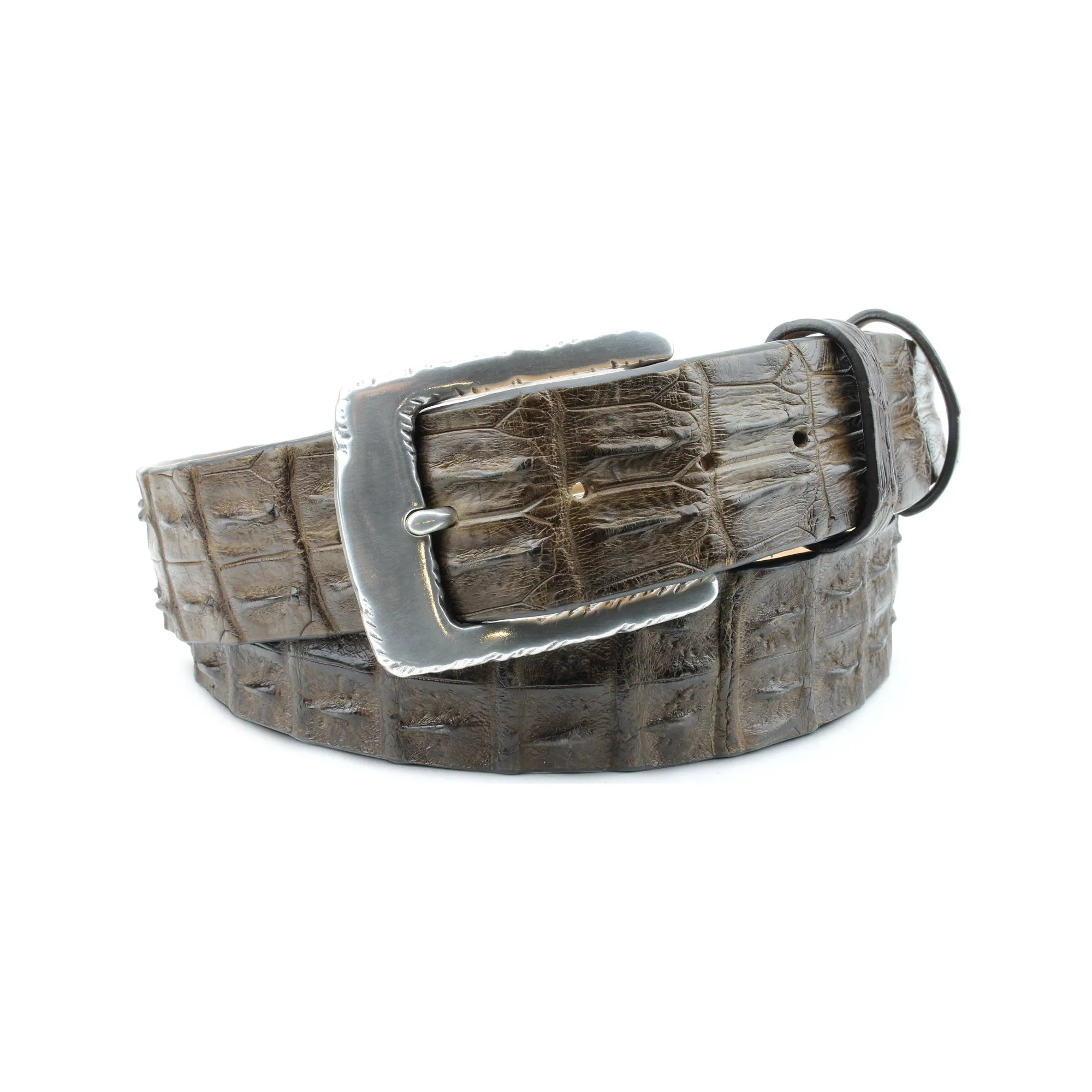 Dark Brown Porosus Crocodile Back Belt