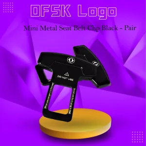 DFSK Mini Metal Seat Belt Clip Black - Pair