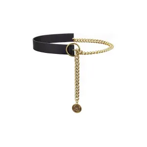 EleganceTie Chic Hanging-Buckle Slim PU Waistband