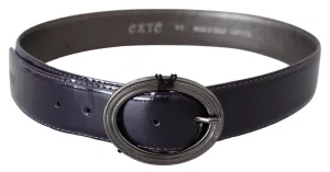 Exte Elegant Purple Leather Waist Belt