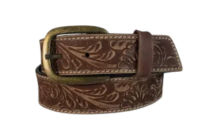Gem Dandy Women's Brown Genuine Milled Leather Belt