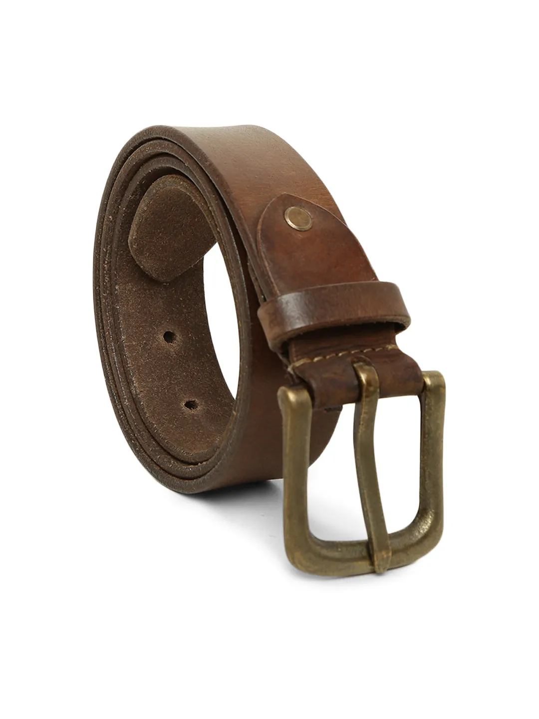 Genuine Brown Plain Mens Leather Belt By Art N Vintage