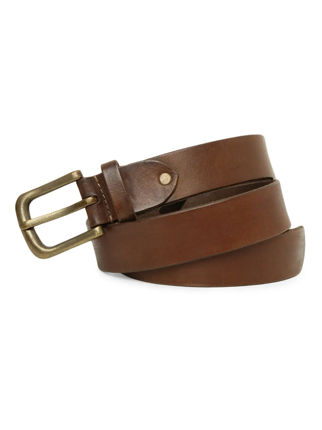 Genuine Brown Plain Mens Leather Belt By Art N Vintage