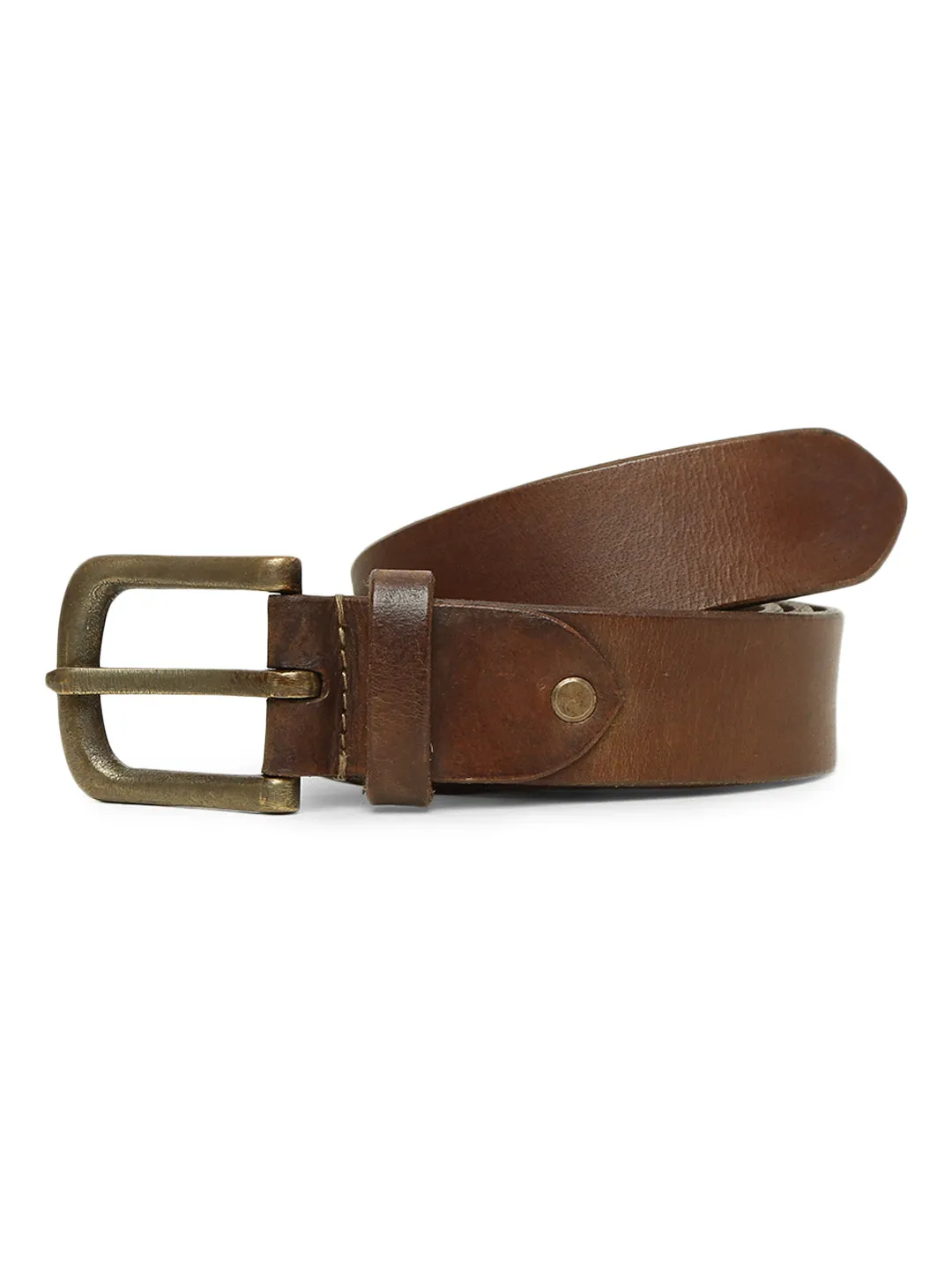 Genuine Brown Plain Mens Leather Belt By Art N Vintage