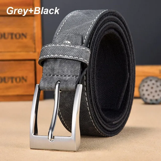 Geometric Pattern Style Canvas Belt