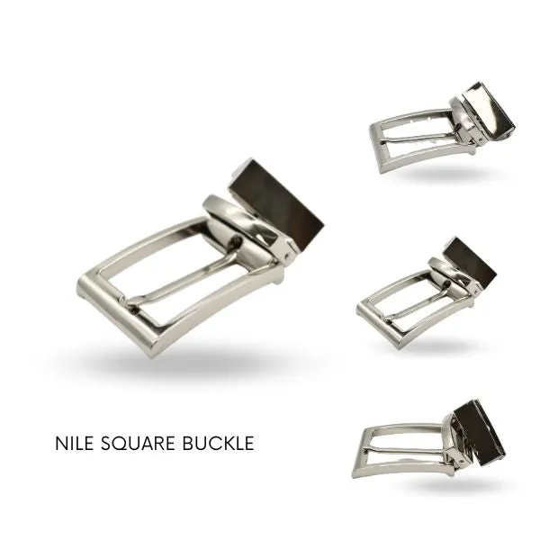Gift ZANE & Cuff Link- Mens Black & Dark Brown etched Genuine Leather Reversible Belt & select your own Buckle