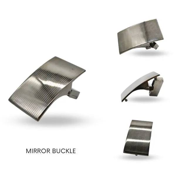 Gift ZANE & Cuff Link- Mens Black & Dark Brown etched Genuine Leather Reversible Belt & select your own Buckle