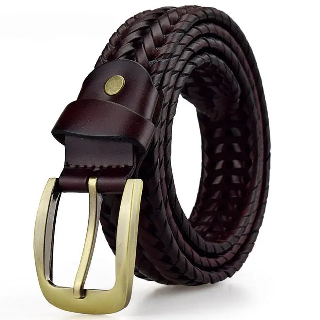 Hand Braided Luxury Genuine Leather Belt