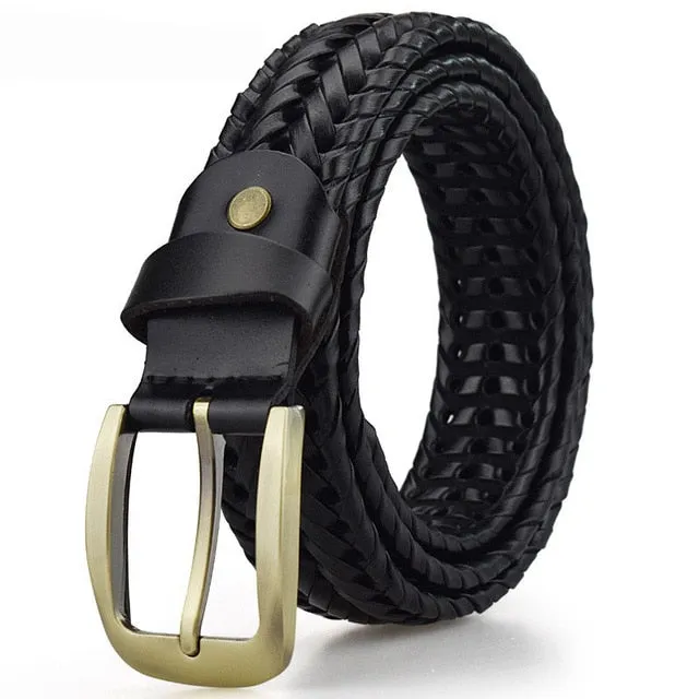 Hand Braided Luxury Genuine Leather Belt