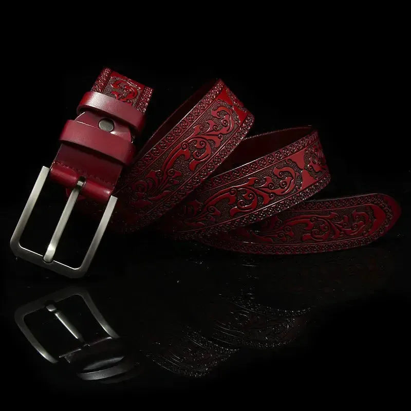 HREECOW Men’s Genuine Leather Belt Quality Cow Genuine Leather Designer Belt