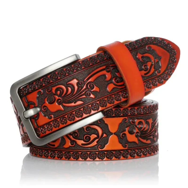 HREECOW Men’s Genuine Leather Belt Quality Cow Genuine Leather Designer Belt